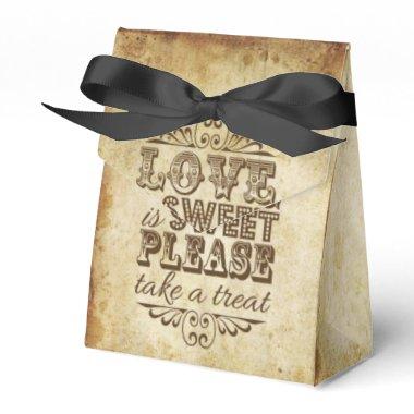 Love Is Sweet Vintge Wedding Favor Boxes