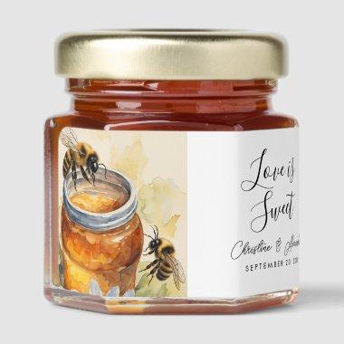 Love Is Sweet Wedding bride groom farm Honey Jar Favors