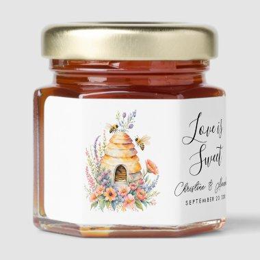 Love Is Sweet Wedding bride groom farm Honey Jar Favors