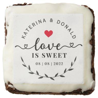 Love is Sweet Wedding Brownie