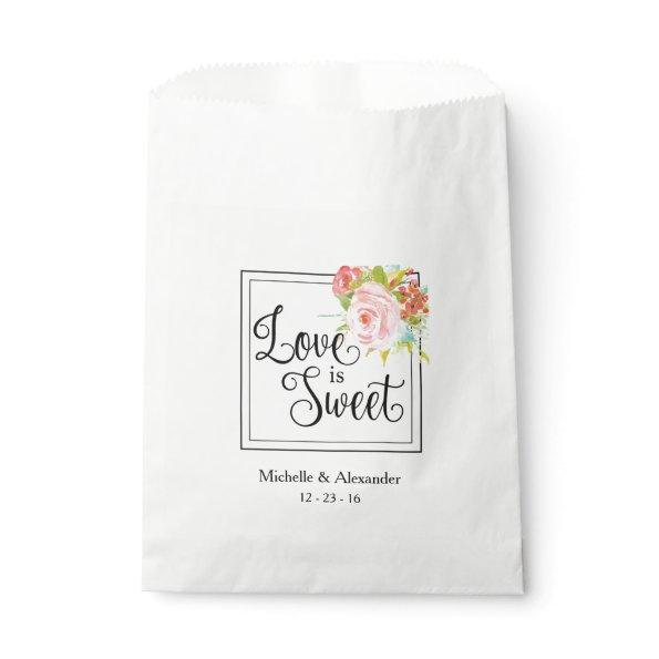 Love is Sweet - Wedding Favor Bag, Shower Treats Favor Bag