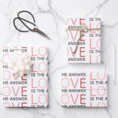 Love Is The Answer Wrapping Paper Sheet Set