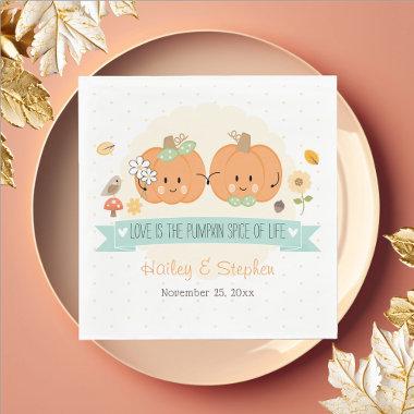 Love Is the Pumpkin Spice Of Life Wedding Shower Napkins
