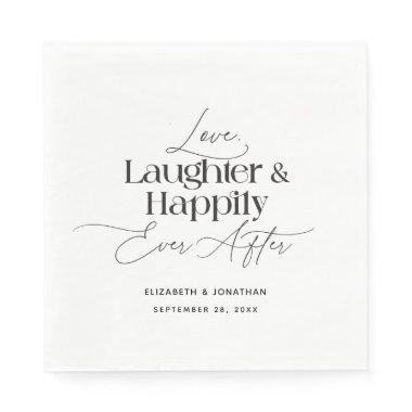 Love Laughter and Happily Ever After Wedding Napkins