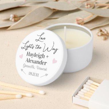 Love Lights the Way Personalized Wedding Favor Mini Candle Favors