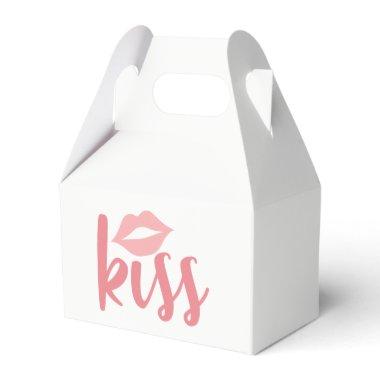 Love Pink Lipstick Kiss Wedding Bridal Shower Cute Favor Boxes
