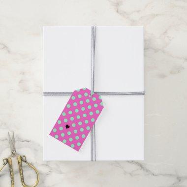 Love Pink & Polka Dots Celebration Party Gift Tags