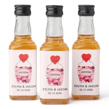 Love Potion Happy Valentine's Day Personalized Liquor Bottle Label