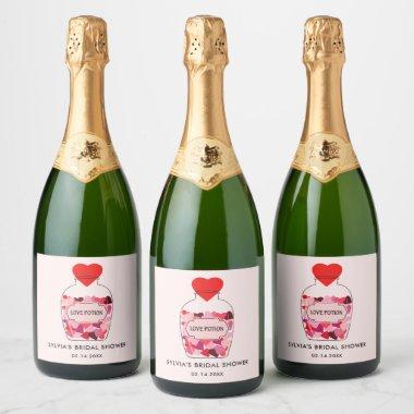 Love Potion Happy Valentine's Day Personalized Sparkling Wine Label