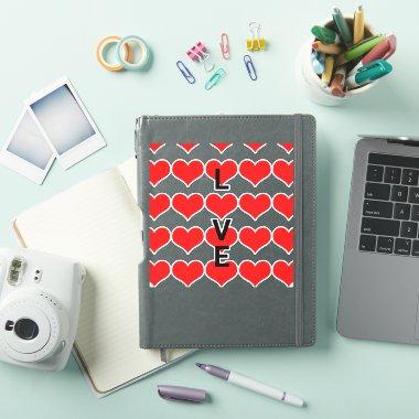 Love Red Heart Patterns Cute Valentine's Day 2022 Sticker