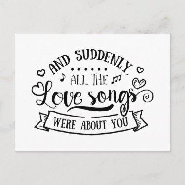 Love, Thinking of You , Miss You, Wedding PostInvitations