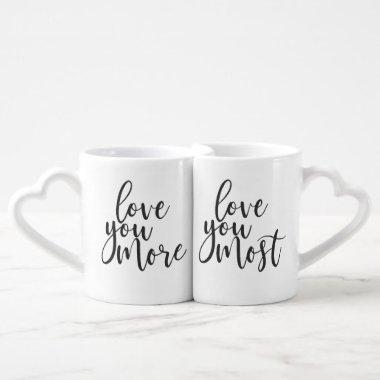 Love You More, Love You Most Coffee Mug Set