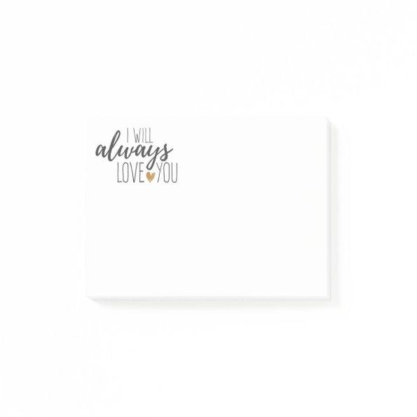 Love You Motivational Quote Black White Typography Post-it Notes