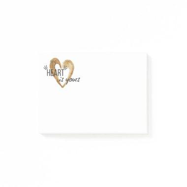 Love You Motivational Quote Black White Typography Post-it Notes