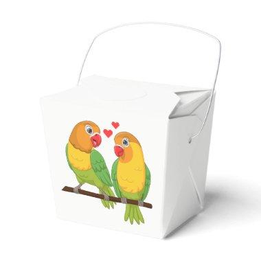 Lovebirds Yellow Green Love Birds Wedding Favors Favor Boxes