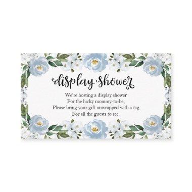 Lovely Blue Floral Baby Shower Display Shower Enclosure Invitations