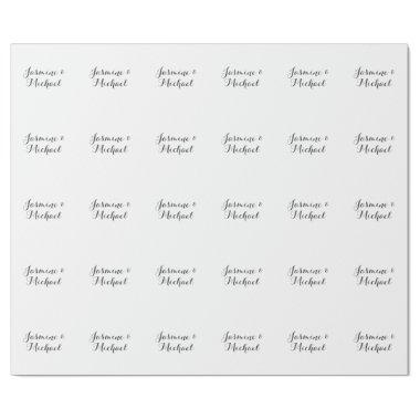Lovely Chic Calligraphy Couple Names Wrapping Paper
