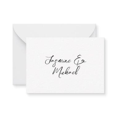 Lovely Chic Calligraphy Names Weddings Note