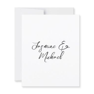 Lovely Chic Calligraphy Names Weddings Paper Sheet