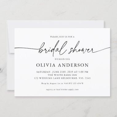 Lovely Couple Font Duo Bridal Shower Invitations