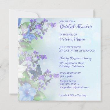 Lovely Floral & Butterfly Bridal Shower Invitations