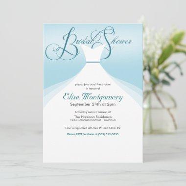 Lovely Gown Bridal Shower Invitations