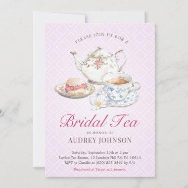 Lovely Lavender Bridal Tea British Wedding Shower Invitations