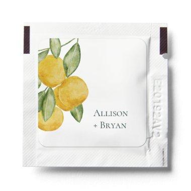 Lovely Lemon Watercolor Bridal Shower Personalized Hand Sanitizer Packet