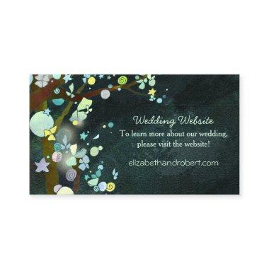 Lovely Night Trees Wedding Website Enclosure Invitations