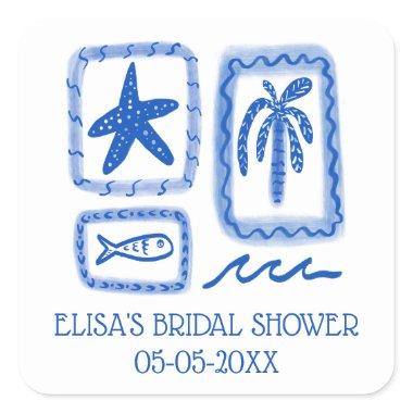LoveNotes from Sea Cute Beach CUSTOM  Square Sticker