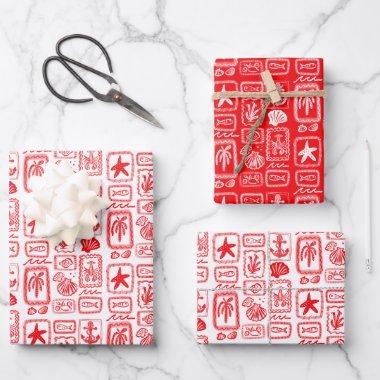 LoveNotes from the Sea Beach Ocean Modern CUSTOM Wrapping Paper Sheets