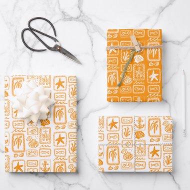 LoveNotes from the Sea Beach Ocean Modern CUSTOM Wrapping Paper Sheets