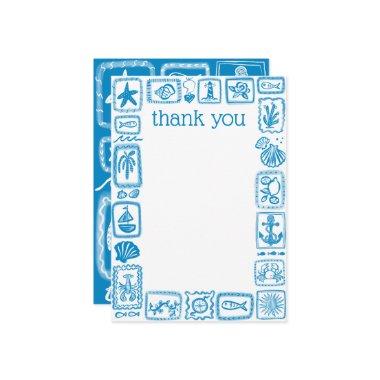 LoveNotes from the Sea Modern Cute  Thank You