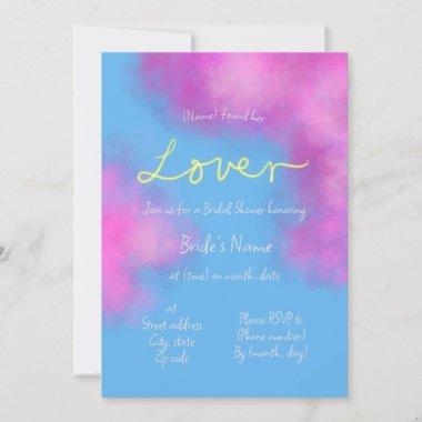 Lover Pastel Cloudy Bridal Shower Invitations