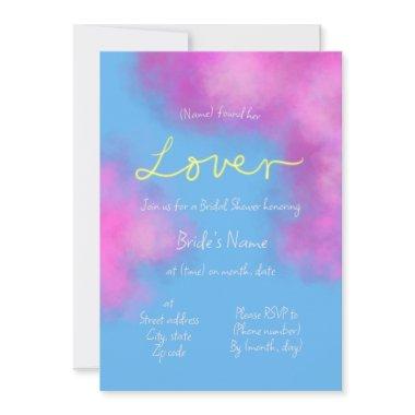 Lover Pastel Cloudy Bridal Shower Invitations