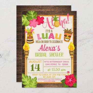 Luau Bridal Shower Invitations