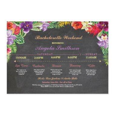 Luau  Itinerary Bachelorette Invite