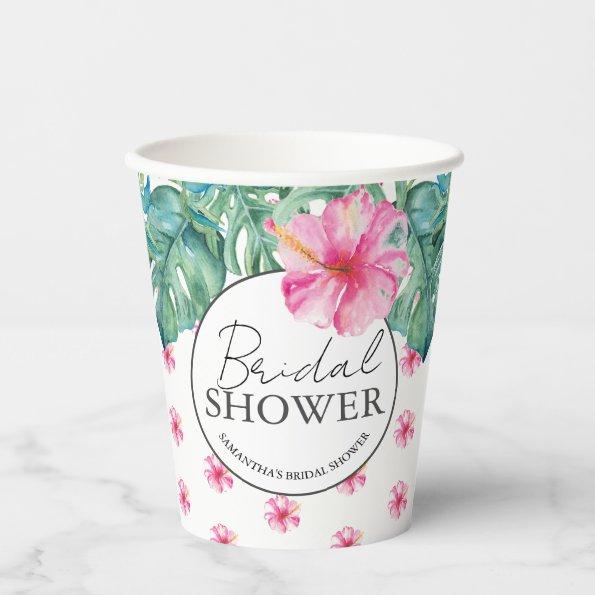 Luau  Tropical Hibiscus Flower Paper Cups