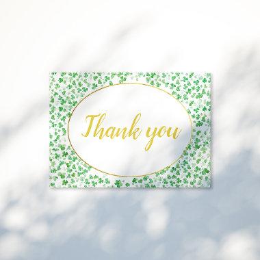 Luck in Love Green St. Patrick's Day Bridal Shower Thank You Invitations