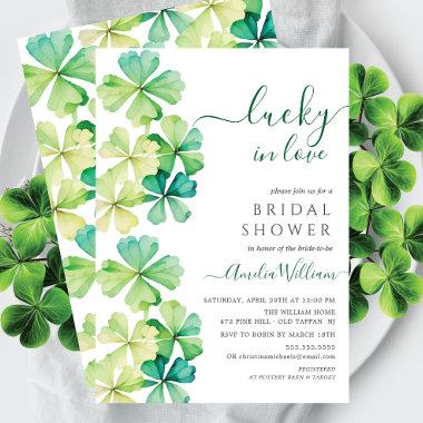 Lucky Clover Bridal Shower Invitations