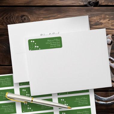 Lucky Four Leaf Clover  Address Label