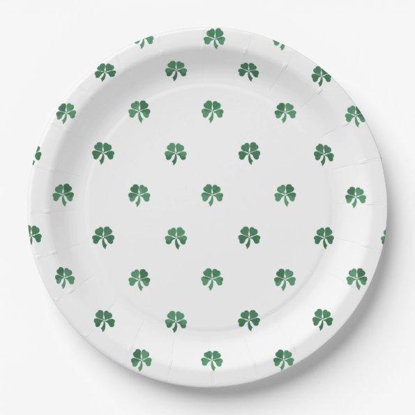 Lucky Four Leaf Clover Wedding Saint Patricks Paper Plates