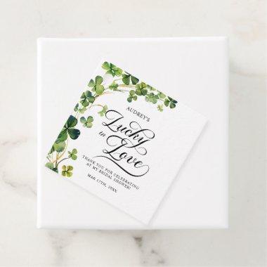 Lucky in Love  Green Shamrock Favor Tags