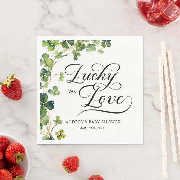 Lucky in Love  Green Shamrock Napkins