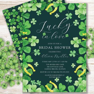 Lucky In Love Bridal Shower Invitations