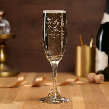 Lucky In Love Champagne Flute