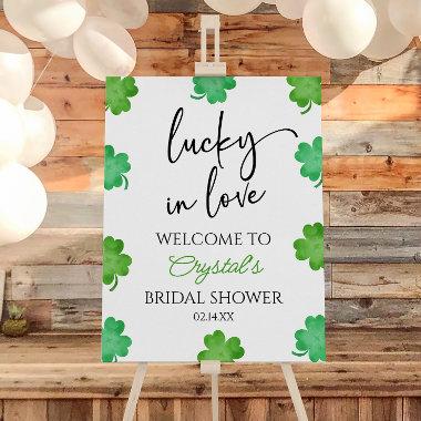 Lucky In Love Clovers Bridal Shower Welcome Sign