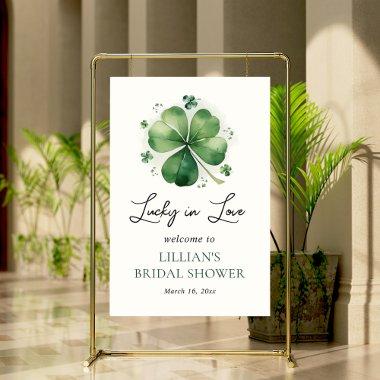 Lucky in Love Green Shamrock  Welcome Foam Board