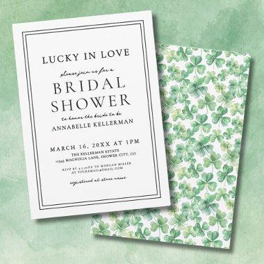 Lucky In Love Green Shamrock Clover