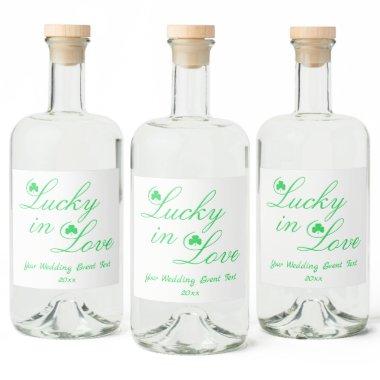 Lucky In Love Liquor Bottle Label